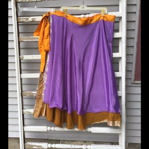 Silk wrap skirt, maxi skirt, boho skirt